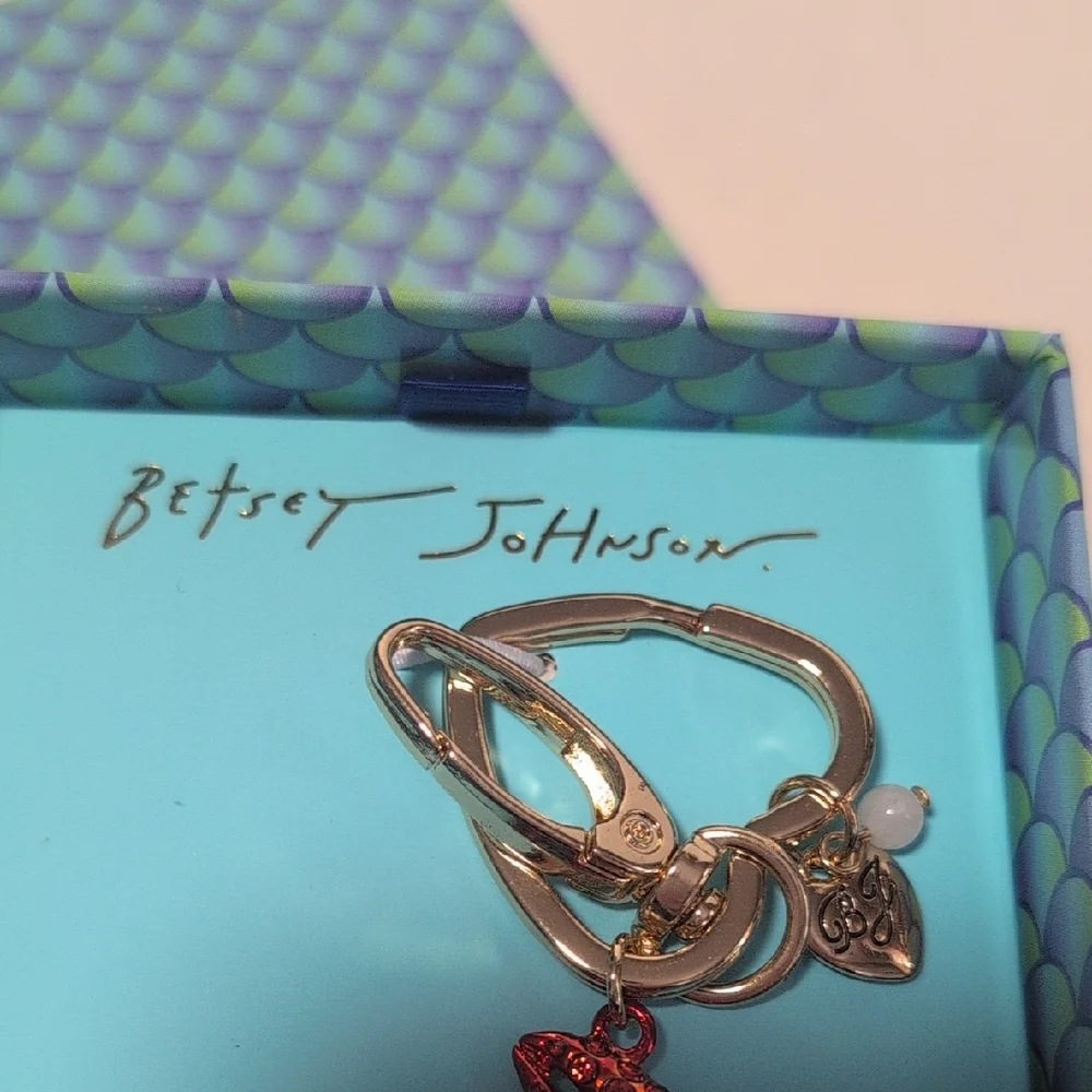 Betsey Johnson Sparkling Red Lobster Keychain/Bag Charm